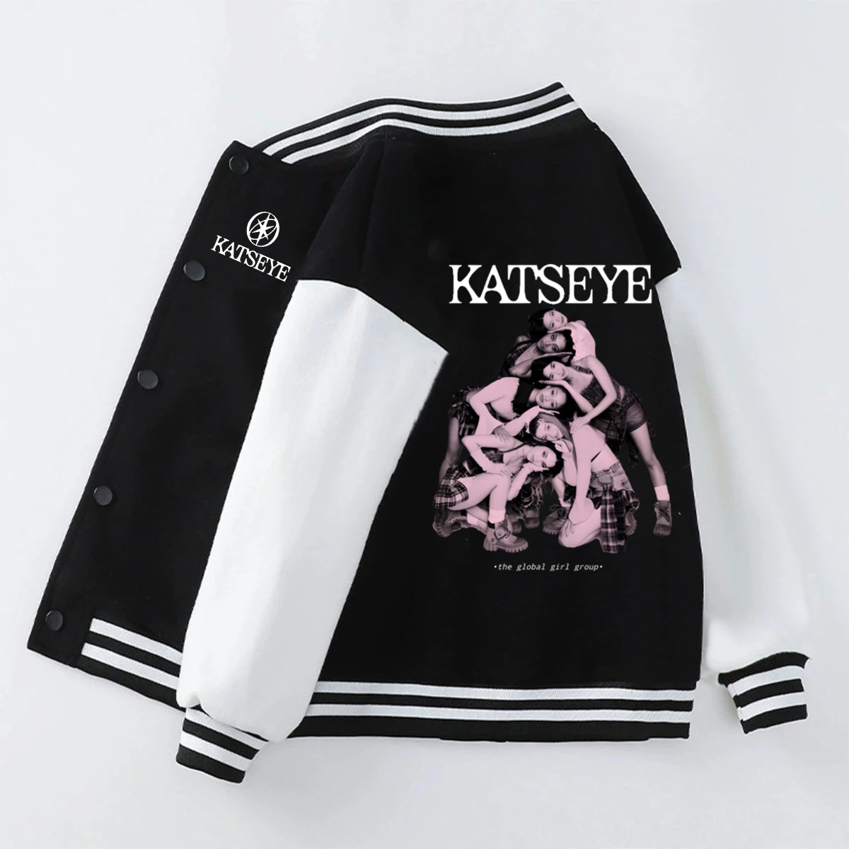 

Бейсбольная куртка для девочек Katseye, новая коллекция 2026 года, бейсбольные куртки Kpop Katseye, осенняя детская одежда