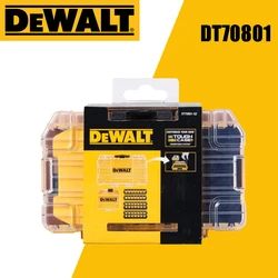 DEWALT 오리지널 터프 케이스 보관 케이스, 투명 뚜껑, 탈착식 트레이 스태킹 보관 나사 비트, 액세서리 거치대, DT70801