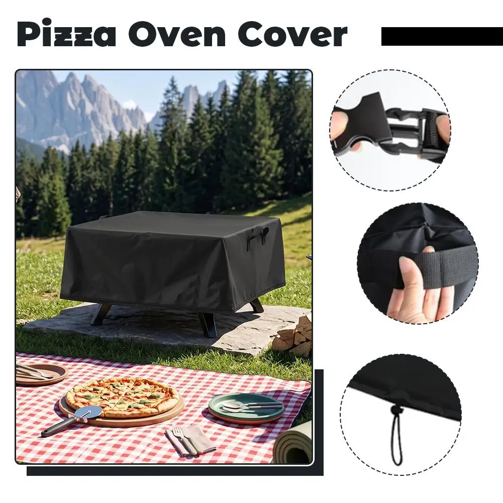 17 Inch Pizza Oven Cover Oxford Cloth Outdoor Waterproof Protective For Gas Pizza Oven Accessories with Adjustable Buckle Strap