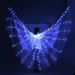 LED Fairy Wings Cloak Adult Children Dancers Colorful Luminous Butterfly Wings Belly Dancing Performance Stage Party Photo Prop