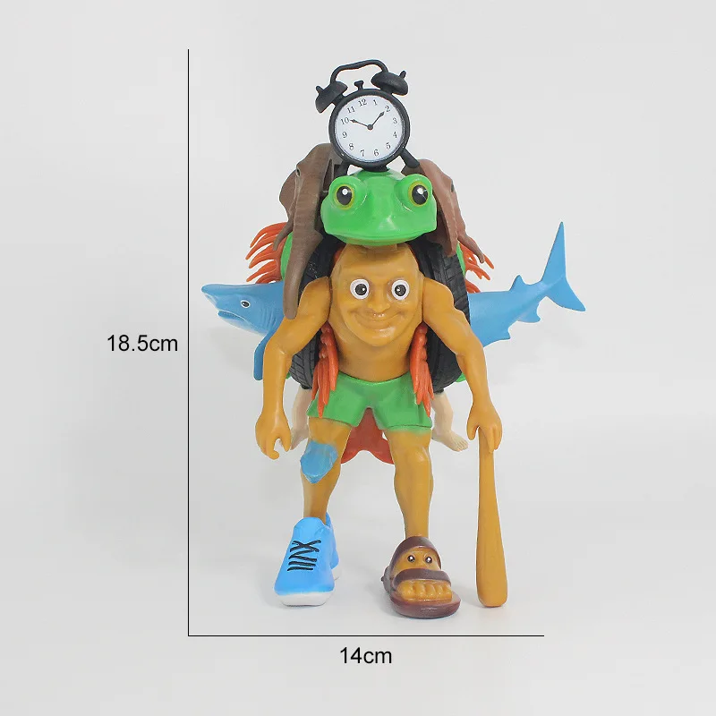 Nova fusão primitiva monstro polvo tubarão brainrot anime figura de ação tung sahur tralalero tralala bombardino crocodilol