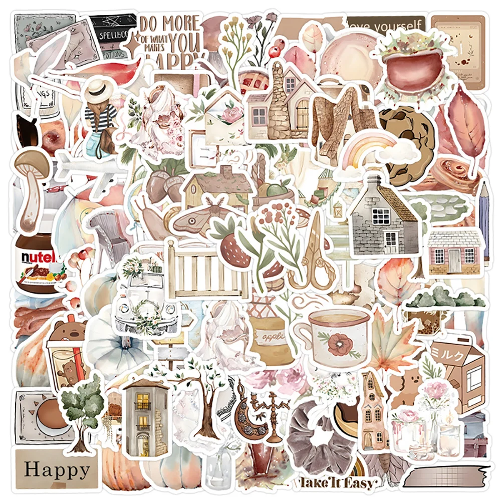 

10/30/50/120PCS INS Vintage Style Cartoon Retro Stickers DIY Suitcase Fridge Phone Laptop Guitar Car Graffiti Sticker Kid Toy