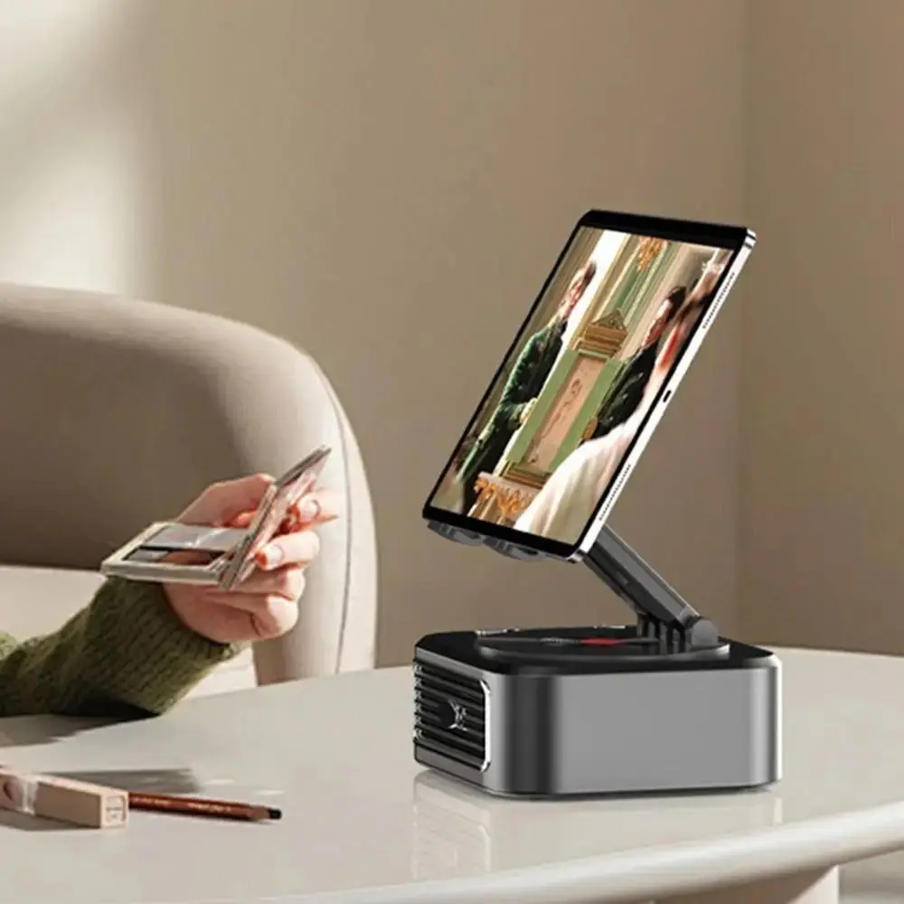 K Song 3 in 1 Desk Tablet Stand Foldable Singing Wireless Bluetooth Speaker High Sound Quality Innovative Broadcast Bracket