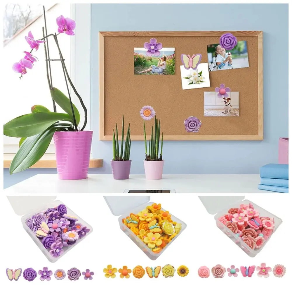 

30Pcs Durable DIY Butterfly Push Pins 3D Creative Thumb Tacks Cute Reusable Blackboard Push Pins Office Binding Supplies