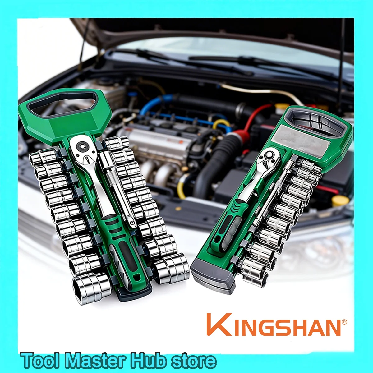 

Набор торцевых ключей и головок KINGSHAN, 12 предметов, 72 зубца, 1/4", 3/8", 1/2", метрический, для авторемонта, многофункциональные ручные инструменты