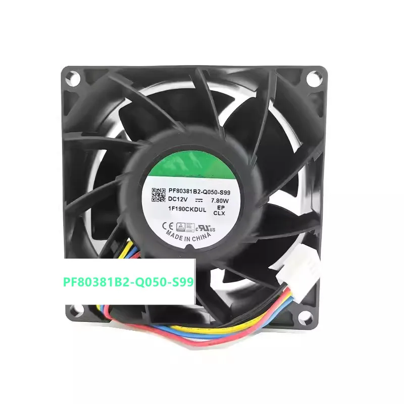PF80381B2-Q050-S99 (1piece) 80x80x38mm 12V 7.8W 4-Wire PWM High Speed Server Fan ,Original In Stock