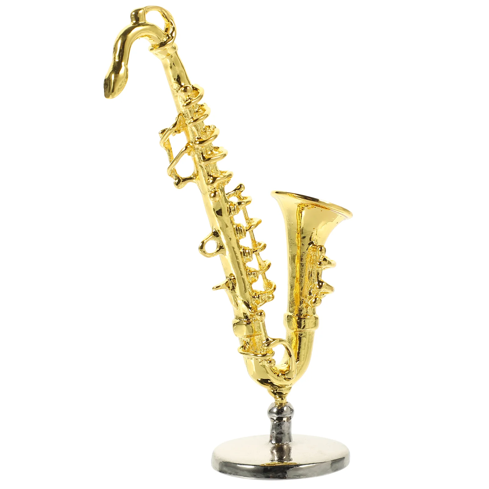 Dollhouse Accessories Miniature Saxophone Household Instrument Model Copper Pipe Small Simulated Alloy Decorative