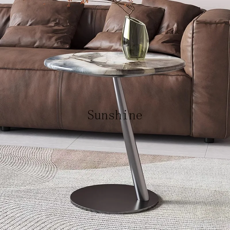 Italian minimalist natural marble edge several Nordic high-end household creative small round table