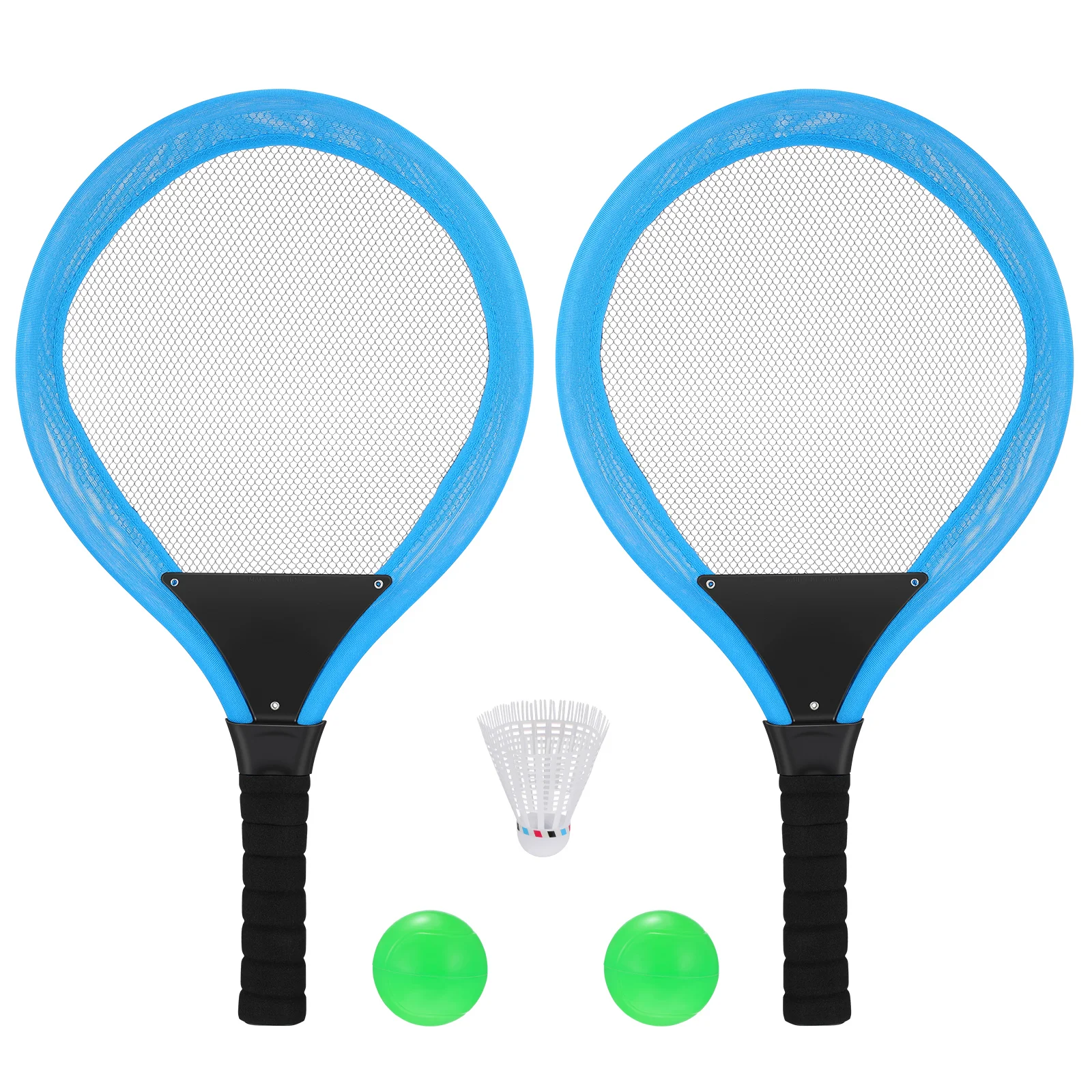 

TOYMYTOY 1 Set Tennis Badminton Balls Rackets Kit Elastic Mesh Racquets Set for Outdoor Sports Children