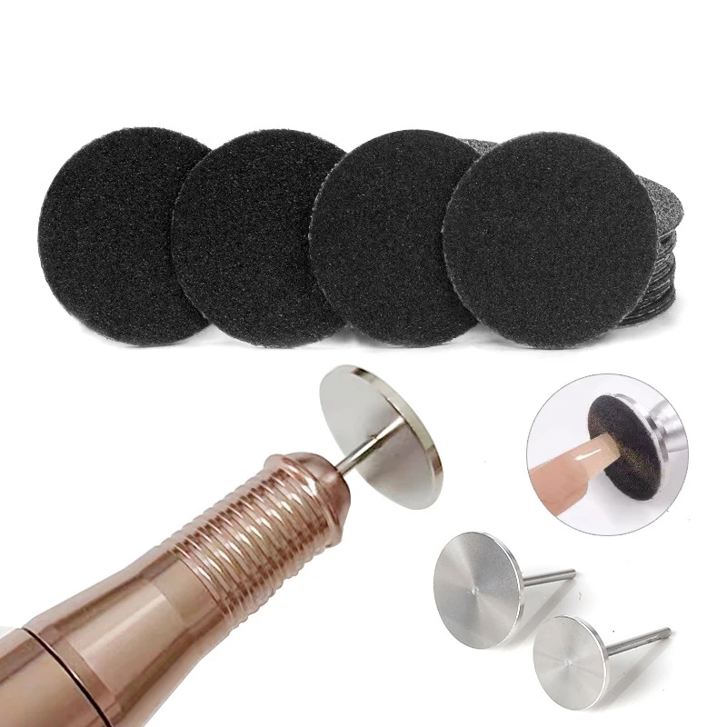 🎄 {MX} 3/32 "disco de papel de lixa de aço inoxidável 15/20/25mm mandril de papel de lixa acessórios de broca de unha