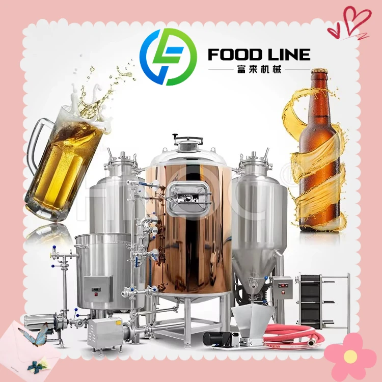 Commercial Beer Production Line Professional Stainless Steel Brewing Machine for Microbrewery Setup