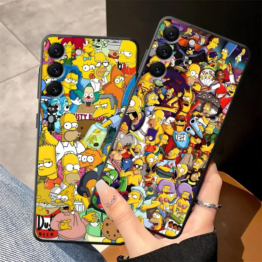 Case for Samsung Galaxy A51 A73 A32 A36 A23 A53 A26 A72 A22 A52 A35 A24 A55 A25 A71 A41 Soft Phone Cover Cartoon The Simpsons
