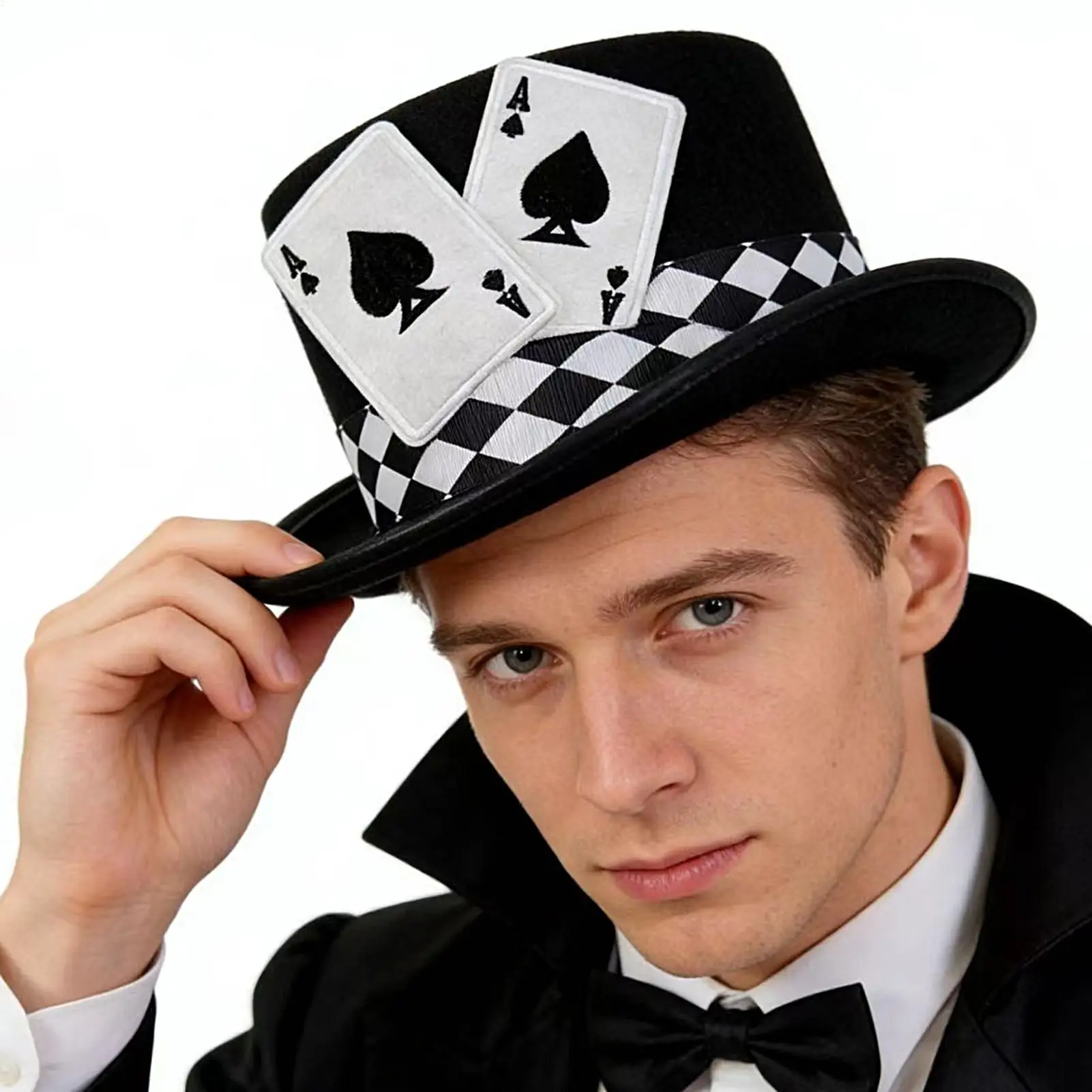 chapeu-de-feltro-com-padrao-de-cartas-de-poker-para-magicos-amadores-professores-de-teatro-organizadores-de-festas-e-cosplayers