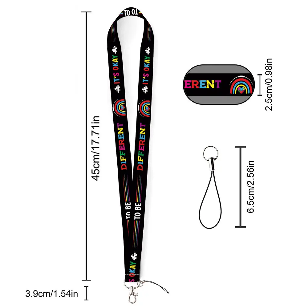 characters Hanging neck mobile phone hanging rope polyester webbing anti loss rope wholesale children's and women's styles