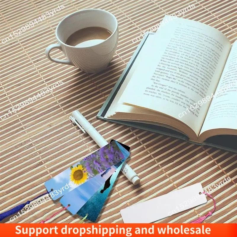 

AA86 80 шт. сублимационная закладка, пустая теплопередача, алюминиевые металлические закладки, объемные закладки «сделай сам», с отверстием и красочной кисточкой