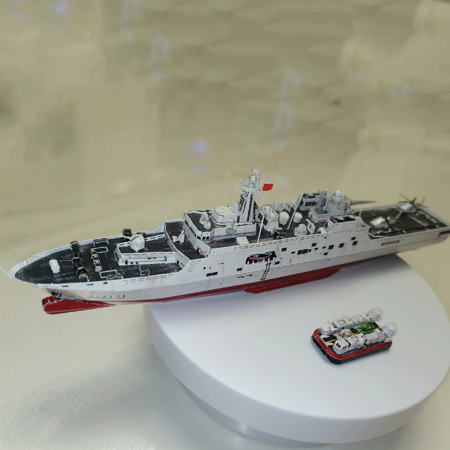 

1/1000 071 Тип док-станции, модель сборки 21 см, изготовленная из металлических кораблей, статическая модель, готовый продукт, корабль, игрушечные украшения