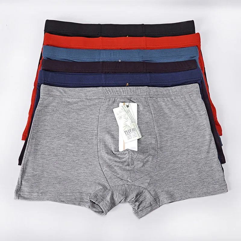 Men's Noble Bamboo Underwear, Plus Size Cuecas, Pés Chatos Calcinhas, XL, XXL, XXXL, XXXXL, Nova Chegada, Frete Grátis