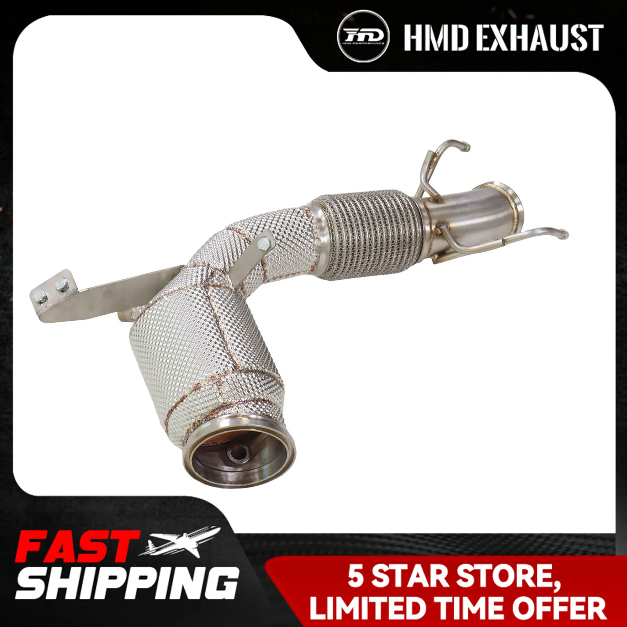 

HMD Stainless Steel Exhaust System High Flow Performance Downpipe For BMW X2 35i 2025+ Racing Pipe Exhaust Pipe