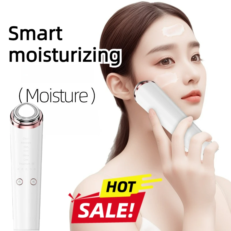 جهاز تجميل الوجه مكركرنت متعدد الوظائف 3 ألوان LED ضوء مدلك الوجه والرقبة لتجديد شباب البشرة وشد #1