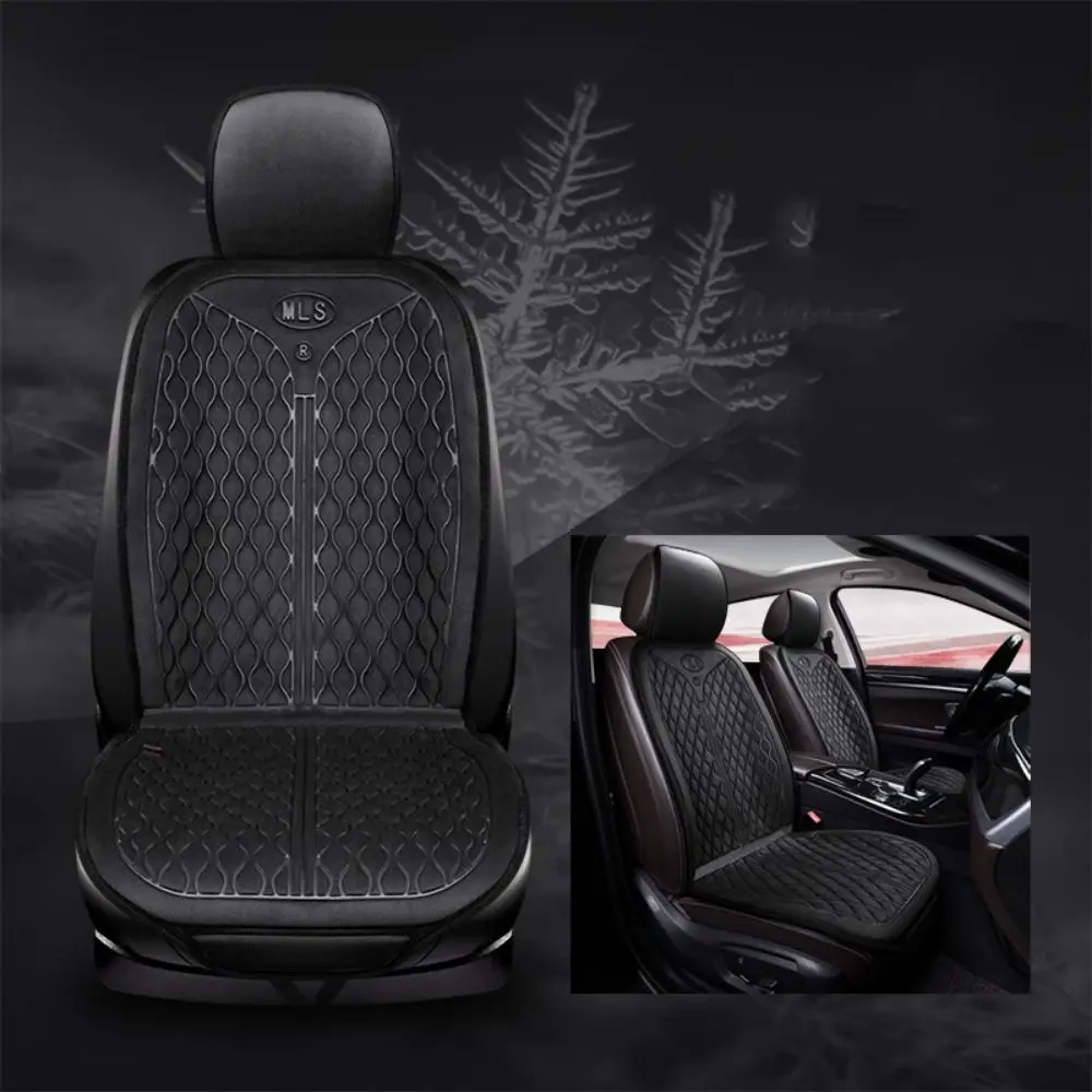 12V 24V Car Heated Seat Cushion Coral Fleece Keep Warm Plush Car Seat Covers Anti-fouling Soft Auto Seat Mat Autumn and Winter