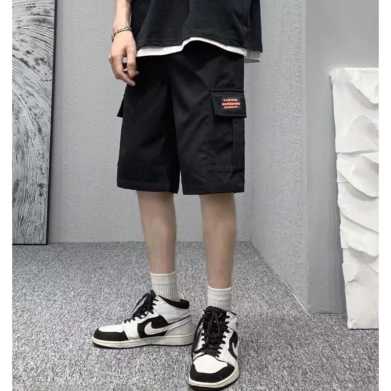 

Loose Straight Leg Workwear orts Men's Summer Hong Kong Sle 5 Inch Ins Trendy Korean Version ket Pants Casual orts