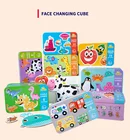 6 in 1 Variety Cute Animals fruit Children puzzle toys education craft Rompecabezas puzzles baby Montessori toys For girls boys