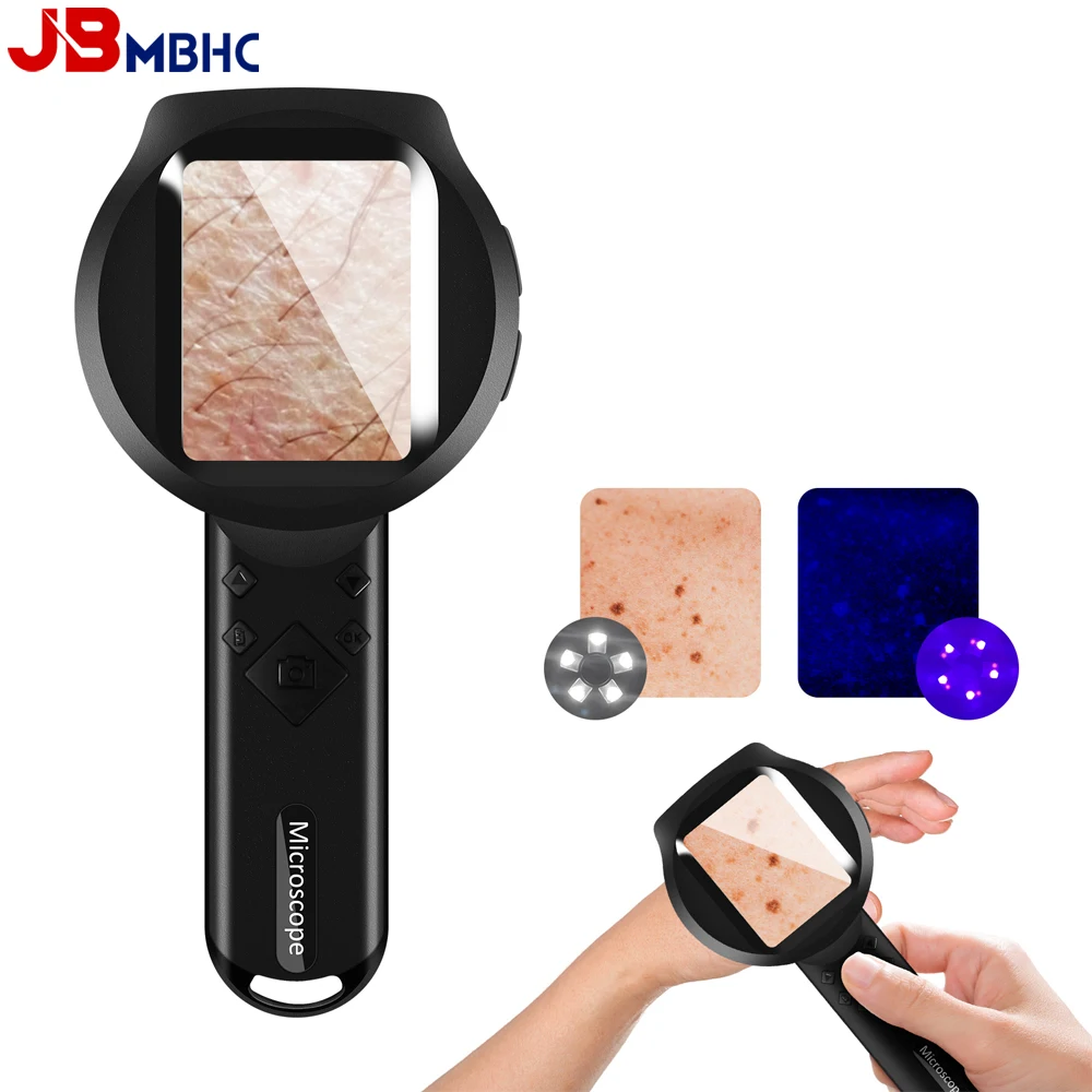 مجهر رقمي صغير محلل الجلد يده عملة الجلد المكبر مع مجهر عدسة مكبرة مجوهرات محمولة خفيفة #1