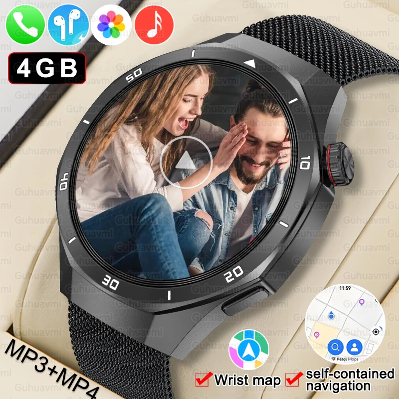 

GPS Smart Watch Men 4GB Memory MP3/MP4 Player Bluetooth Call IP68 Waterproof Google Maps Outdoor Sports Watches