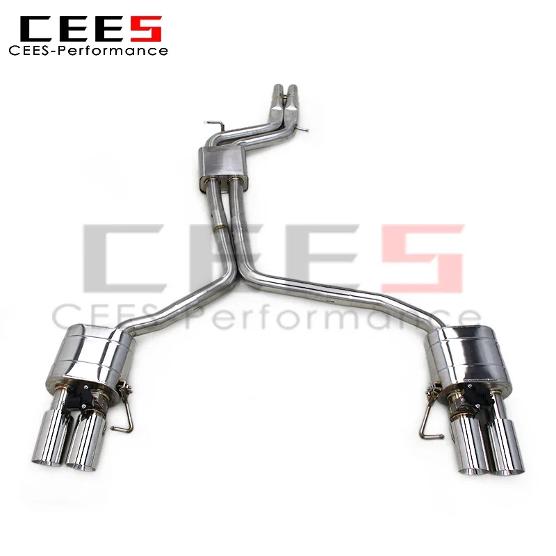 أنابيب عادم cees Catback لأودي S4/S5 B8/B8.5 3.0T 2013-2019 نظام عادم Valvetronic عالي الأداء من الفولاذ المقاوم للصدأ