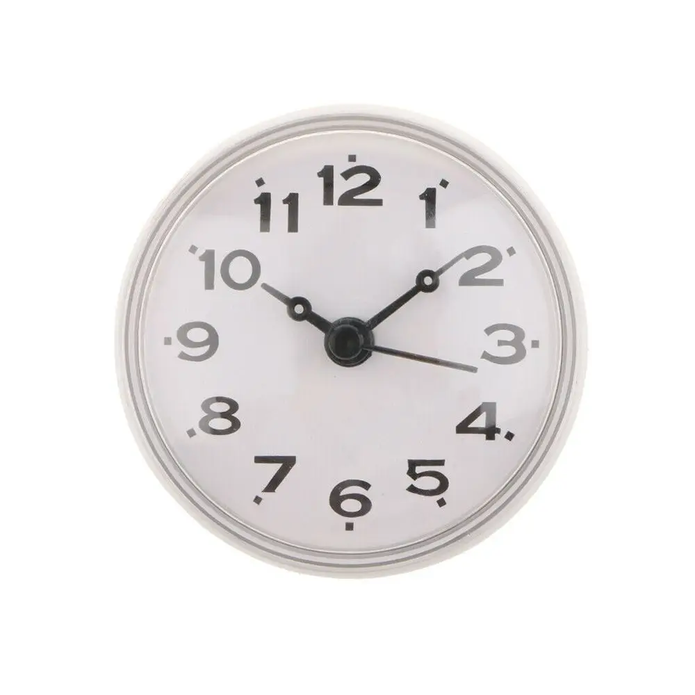 Waterproof Anti-Fog Bathroom Kitchen Suction Cup Watch Wall Clock Sucker