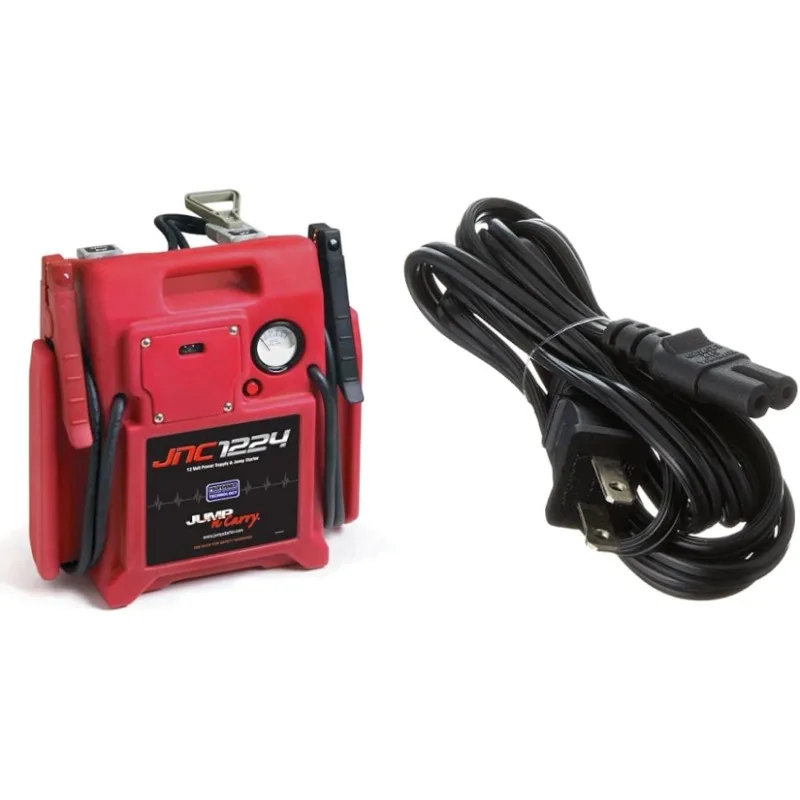 Jump-N-Carry JNC1224 3400/1700 Peak Amp 12/24V Jump Starter & Jump-N-Carry JNC241 Charging Cord for JNC1224 & JNC950