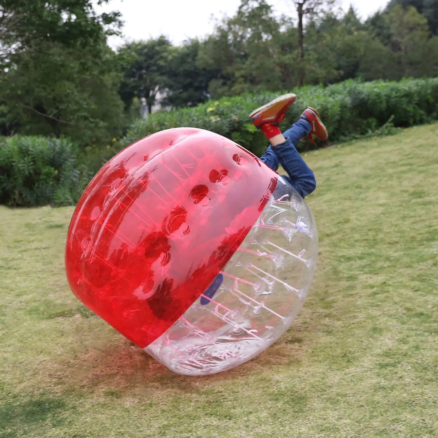 จัดส่งฟรี Inflatable Bubble ลูกฟุตบอล 1.5m ลูกกันชน Inflatable Zorb บอลลูนสนุกเกมผู้ใหญ่ Bouncing Ball ลูกฟุตบอล