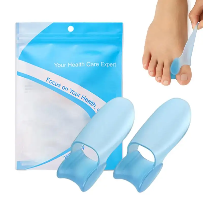 Toe Straightener Big Toe Separator Cushion Breathable Silicone Toe Sleeves Breathable Protector Shield Corrector Pads Spacer