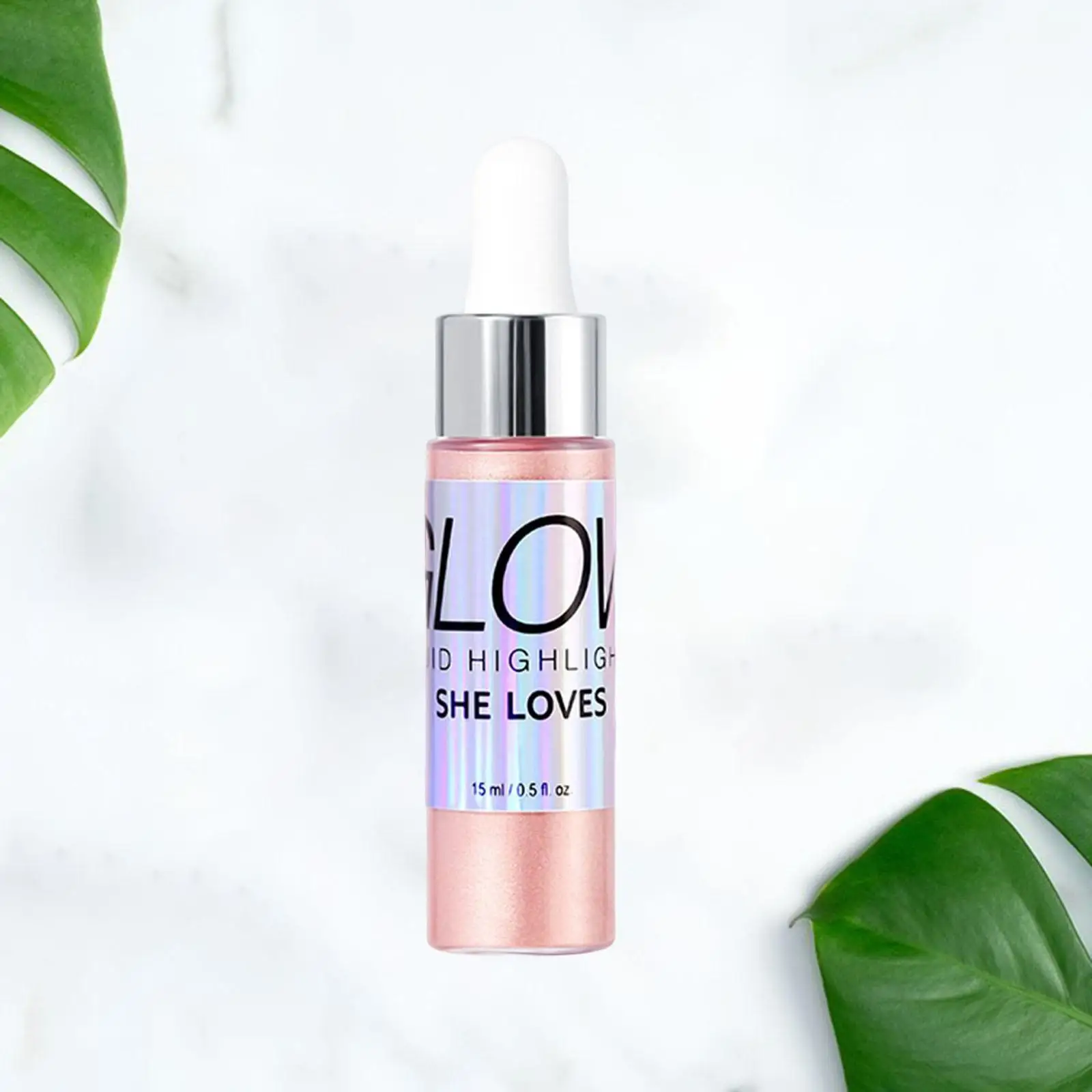 Surligneur liquide scintillant avec fond de teint, paillettes polyvalentes pour les contours du visage et du corps, facile à nettoyer