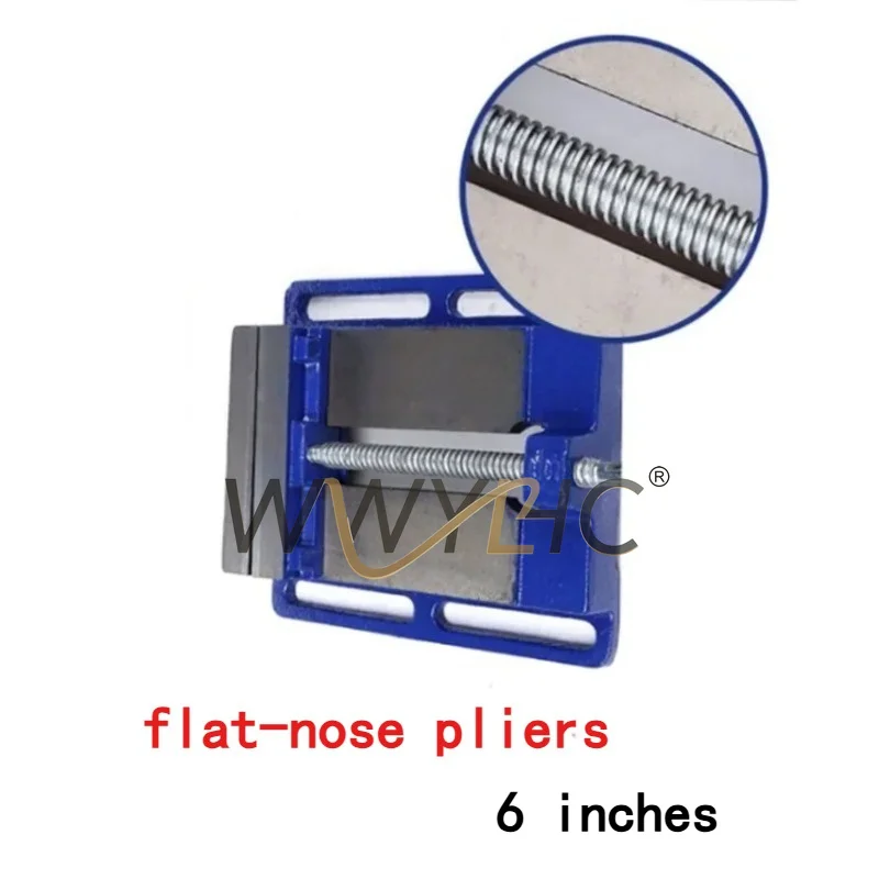 6 Inch Cast Iron Bench Vise Heavy Duty Fixed Workbench Clamp 150mm Opening Precision Drilling Vice