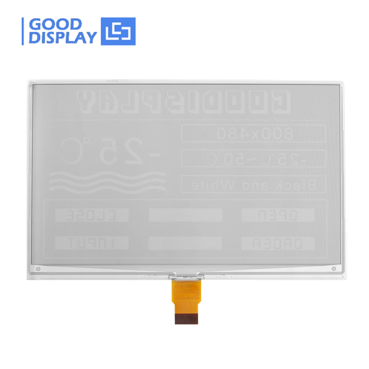 7.5인치 전자종이 디스플레이 HD 800x480 흑백 전자잉크 화면 4s 새로 고침 -25 ° C 내한성 E 잉크 디스플레이
