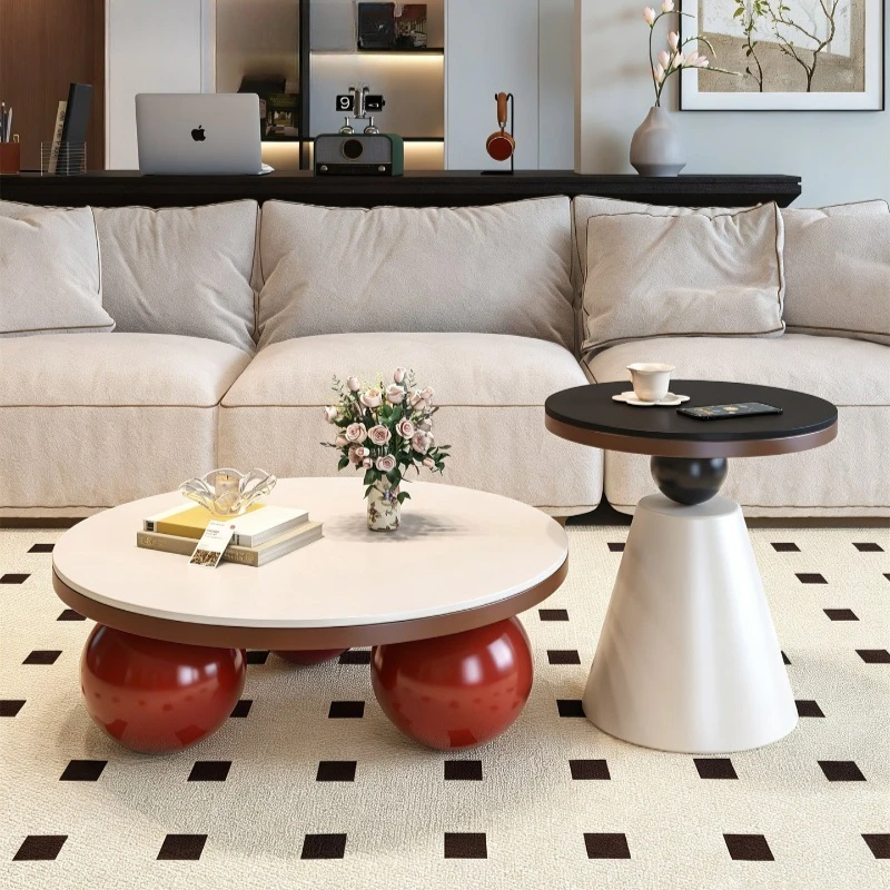 Luxury Round Funky Coffee Table Nordic Center Designer With Storage Coffee Table Modern Minimalist Meuble De Salon Furniture