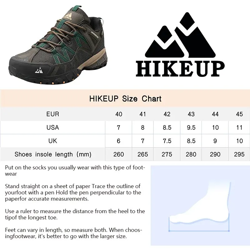 HIKEUP oddychające amortyzujące antypoślizgowe trampki męskie buty turystyczne bieganie trampki trekkingowe Outdoor górskie buty sportowe dla