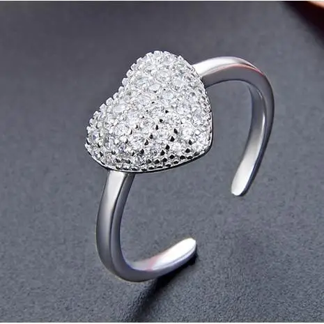 خاتم فضة بتصميم قلب دبي الأكثر مبيعًا من Silverwill 925 هدية للنساء والفتيات