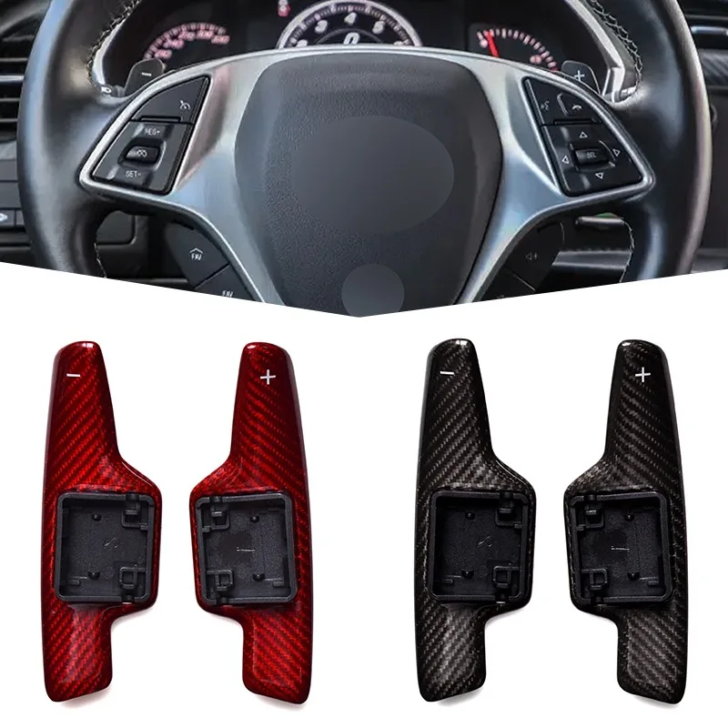 Steering Wheel Shift Paddles C8 Paddle Extender for Chevrolet Chevy Corvette 2020- Carbon Paddle Shifter