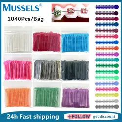 40Sticks=1040PCS Dental Orthodontic Elastic Ligature Ties Bands Ring for teeth Braces Dentist Ligating Gun Placer Tool Ortho
