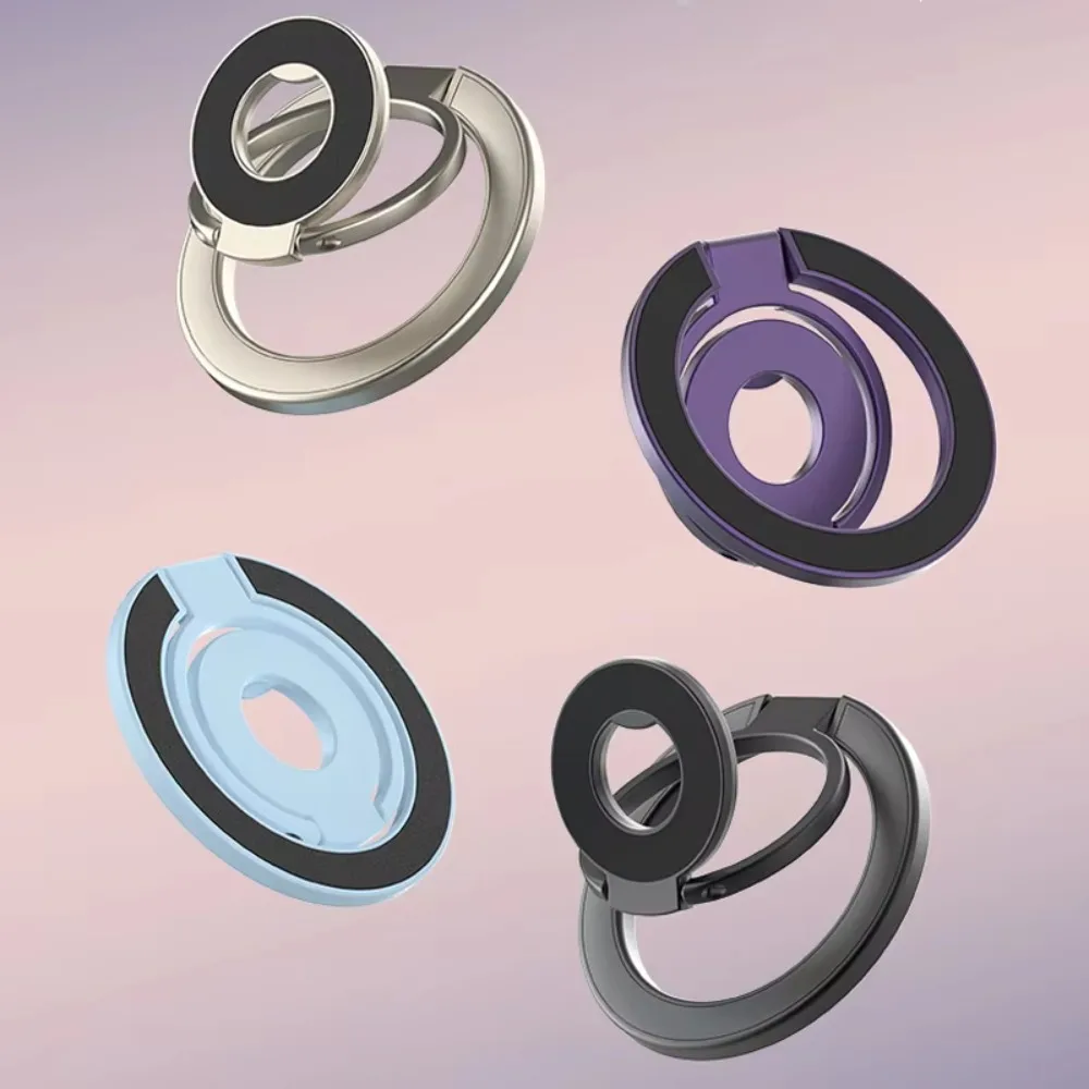 Neue Magnetische Telefon Ring Halter Doppelseitige Klapp Telefon Ständer Zubehör Sichere Tragbare Grip Halterung Unterstützung Für iPhone Samsung