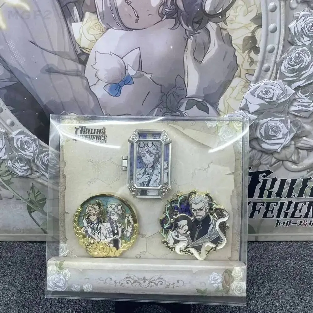 

V Identity Luca Balsa Aesop Anime Carl Embalmer Cosplay Flip Cover Badge Metal Badge brooch Accessories Christmas Gift