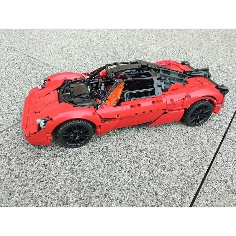 Nuevo MOC- 175452   Supercoche rojo T50, montaje de costura, modelo de bloques de construcción, juguete para regalo de cumpleaños para niños y adultos