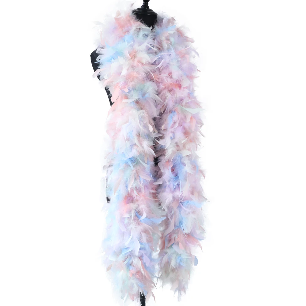Boa en plumes de marabout de dinde 38g-90g, 2M, pour fête de mariage, carnaval, Costume d'halloween, châle, écharpe, garnitures de couture, accessoires  15