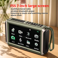 SANSUI F55 Wireless Bluetooth Speaker 7-inch LED Display Radio Portable FM Radio TF Card Slot MP4 Music Player Video Speaker