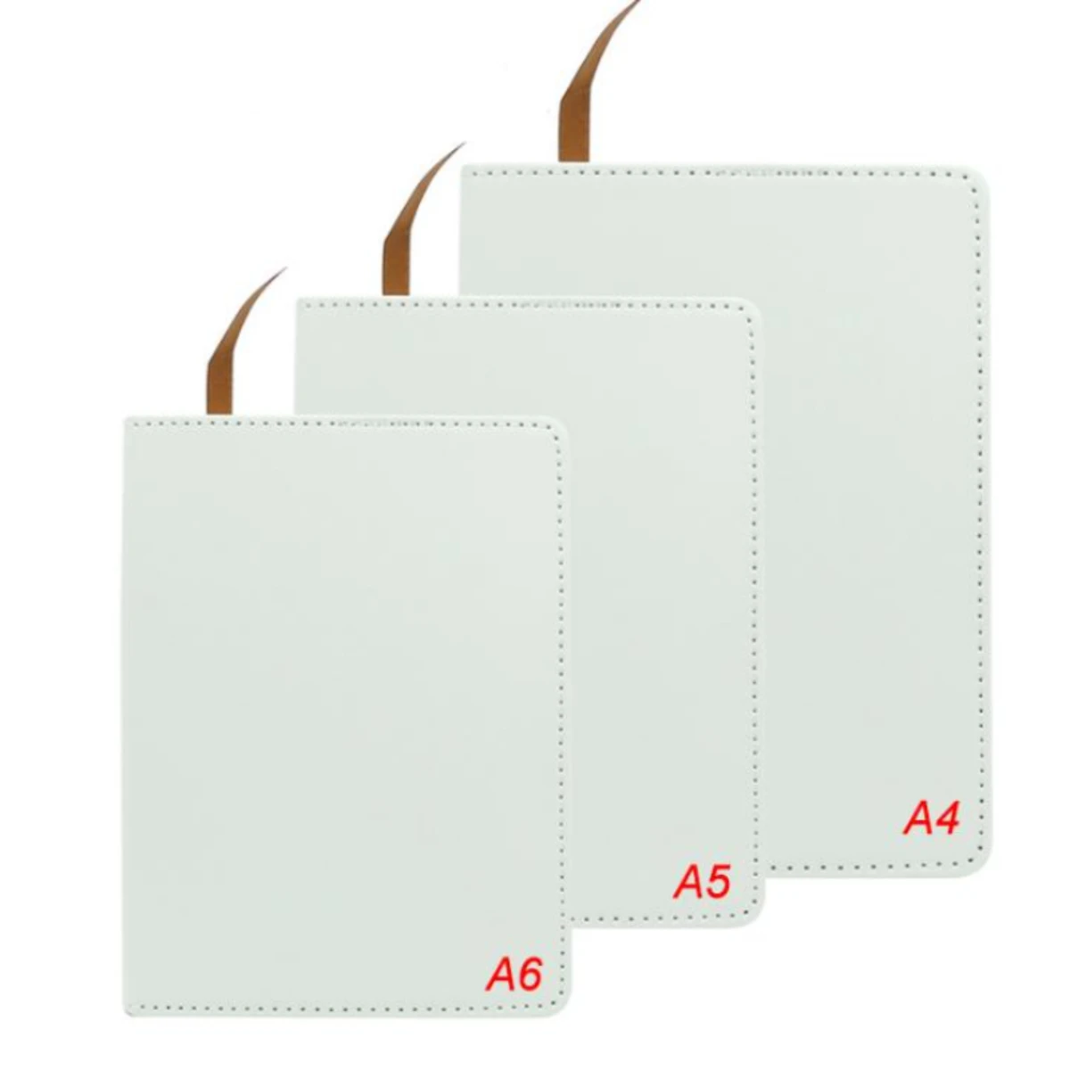 

Notepads A6 Sublimation Journals With Double Sided Tape Thermal Transfer Notebook DIY White Blanks Faux Leather Journal