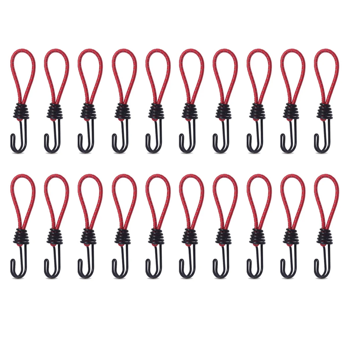 Tent Elastic Rope Hook Multifunctional Outdoor Camping Rainproof Tent Fixing Rope Tent Rope Tie Quick Buckle Hook,Red