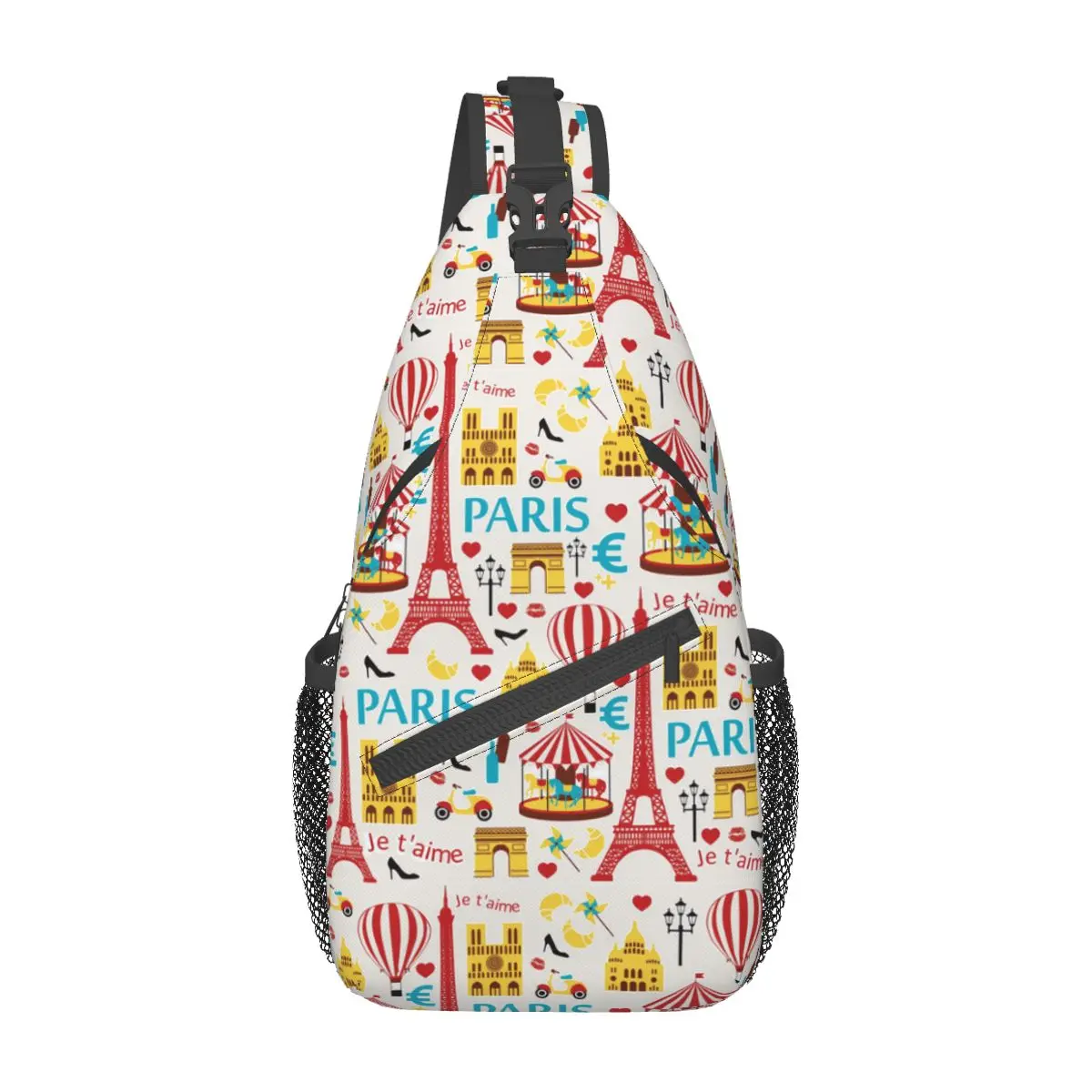 

Eiffel Tower Sling Bag Chest Crossbody Shoulder Sling Backpack Travel Hiking Daypacks Paris Art France Fashion Satchel