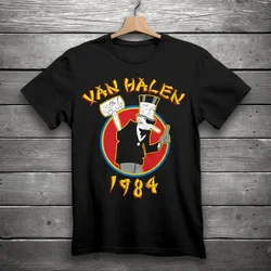 Van Halen 1984ロックバンドTシャツ、黒